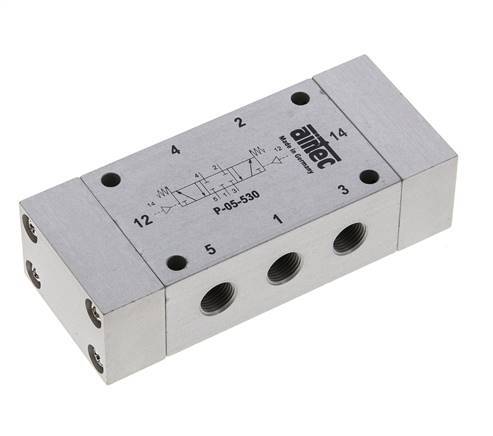 5/3 G1/8'' Center Closed Luftsteuerventil 0-8bar/0-112psi Airtec