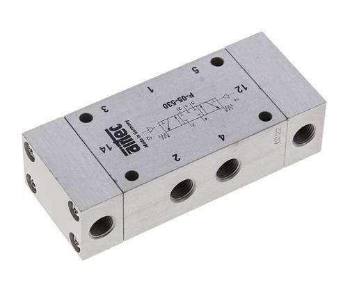 5/3 G1/8'' Center Closed Luftsteuerventil 0-8bar/0-112psi Airtec