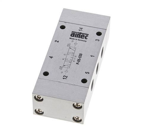 5/3 G1/8'' Center Closed Luftsteuerventil 0-8bar/0-112psi Airtec