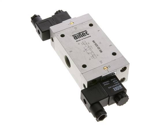 3/2 G1/2'' (G1/8'') Bistable Solenoid Valve External Pilot 12V DC 0-10bar/0-140psi Airtec