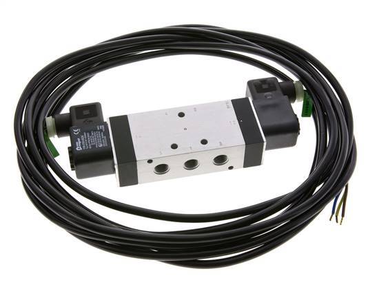 5/3 G1/4'' Center Closed Magnetventil 230V AC ATEX 3-10bar/42-140psi Airtec