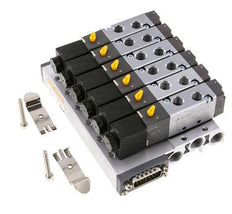 G1/8'' 6x Pneumatik-Ventilinsel 24V DC 1,5-8bar/21,0-112psi Mehrpolig E.MC