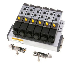G1/8'' 6x Pneumatik-Ventilinsel 24V DC 1,5-8bar/21,0-112psi Mehrpolig E.MC