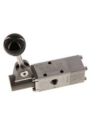 3/2 G1/4'' Handhebelventil Edelstahl Raste -0,95-12bar/-13,2-168psi