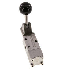 3/2 G1/4'' Handhebelventil Edelstahl Raste -0,95-12bar/-13,2-168psi