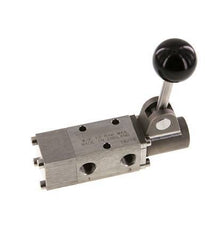 3/2 G1/4'' Handhebelventil Edelstahl Raste -0,95-12bar/-13,2-168psi