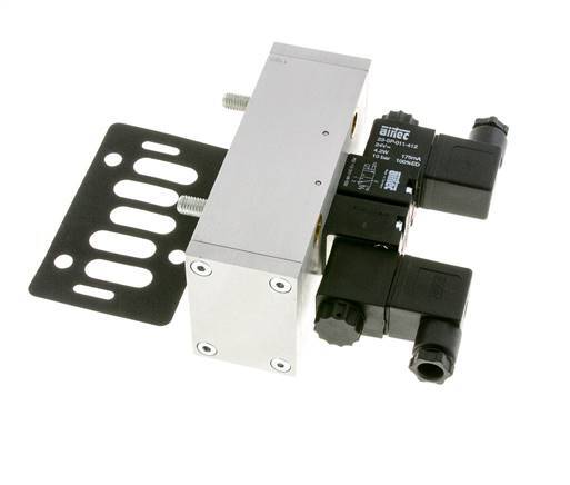 5/3 ISO 5599-3 Auspuff Zentrum Magnetventil 24V DC 3-10bar/42-140psi Airtec
