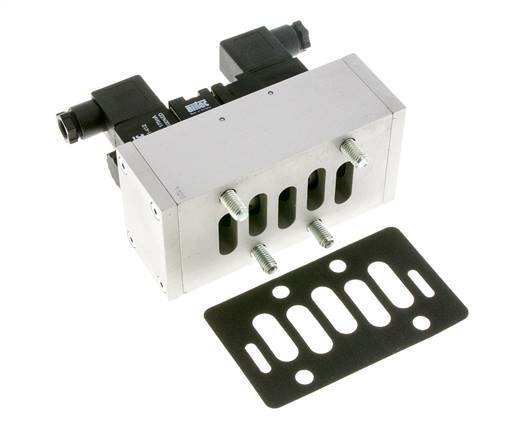 5/3 ISO 5599-3 Auspuff Zentrum Magnetventil 24V DC 3-10bar/42-140psi Airtec