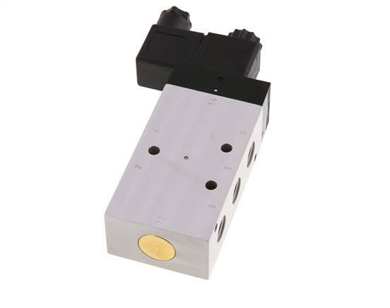 5/2 G1/4'' Magnetventil 24V DC 2,5-10bar/35,0-140psi Airtec