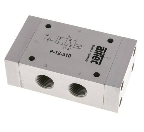 3/2 G1/2'' (G1/8'') Luftsteuerventil 1-10bar/14-140psi Airtec