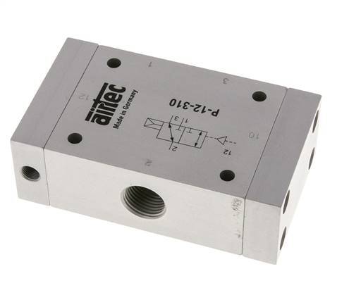 3/2 G1/2'' (G1/8'') Luftsteuerventil 1-10bar/14-140psi Airtec