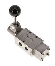 5/2 G1/4'' Handhebelventil Edelstahl Raste -0,95-12bar/-13,2-168psi