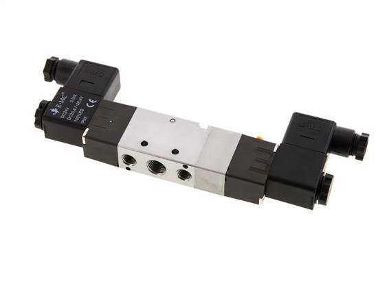 5/3 G1/4'' (G1/8'') Abgas-Mittelmagnetventil 24V AC 1,5-8bar/21,0-112psi E.MC