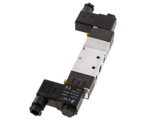 5/3 G1/4'' (G1/8'') Abgas-Mittelmagnetventil 24V AC 1,5-8bar/21,0-112psi E.MC