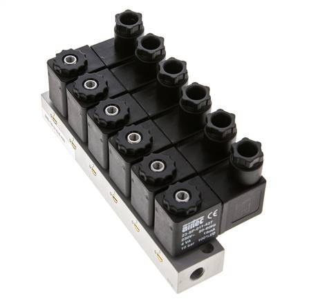 6x3/2 G1/8'' NC-Magnetventil 230V AC -0,95-10bar/-13,2-140psi Airtec