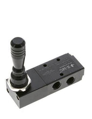 5/3 G1/4'' (G1/8'') Druckzentrum Handhebelventil 0-8bar/0-112psi E.MC
