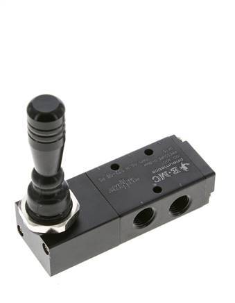 5/3 G1/4'' (G1/8'') Pressure Center Hand Lever Valve 0-8bar/0-112psi E.MC