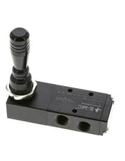 5/3 G1/4'' (G1/8'') Druckzentrum Handhebelventil 0-8bar/0-112psi E.MC