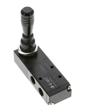 5/3 G1/4'' (G1/8'') Druckzentrum Handhebelventil 0-8bar/0-112psi E.MC