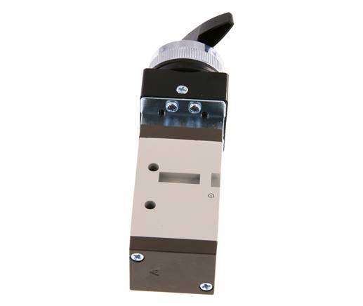 5/2 G1/4'' (G1/8'') Drehschaltventil Schwarz 0-8bar/0-112psi YPC