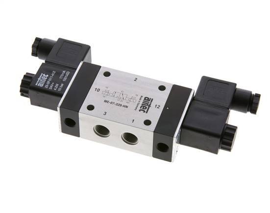 3/2 G1/4'' (G1/8'') Bistable Solenoid Valve External Pilot 12V DC 0-10bar/0-140psi Airtec