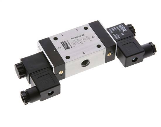 3/2 G1/4'' (G1/8'') Bistable Solenoid Valve External Pilot 12V DC 0-10bar/0-140psi Airtec