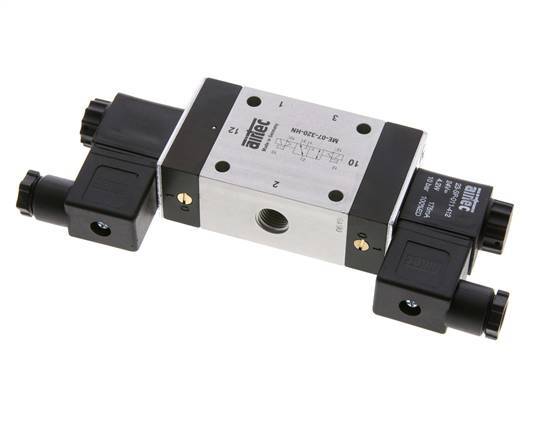 3/2 G1/4'' (G1/8'') Bistable Solenoid Valve External Pilot 12V DC 0-10bar/0-140psi Airtec