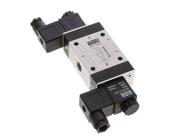 3/2 G1/4'' (G1/8'') Bistable Solenoid Valve External Pilot 12V DC 0-10bar/0-140psi Airtec