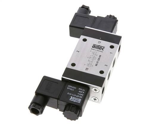 3/2 G1/4'' (G1/8'') Bistable Solenoid Valve External Pilot 12V DC 0-10bar/0-140psi Airtec