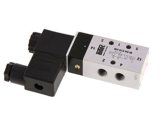 5/2 G1/8'' Magnetventil 24V DC 2,5-10bar/35,0-140psi Airtec