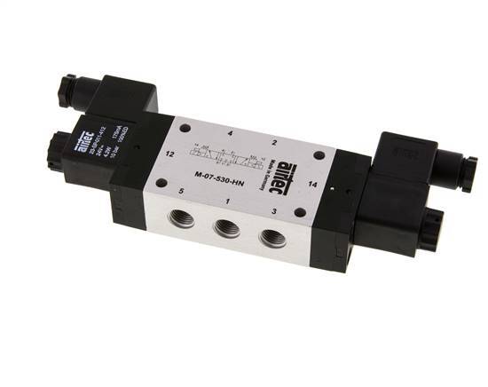 5/3 G1/4'' Center Closed Magnetventil 24V AC 3-8bar/42-112psi Airtec