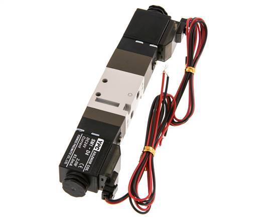 5/3 M5 Zentrum geschlossen Magnetventil 24V DC 2-10bar/28-140psi 2-poliger Stecker YPC