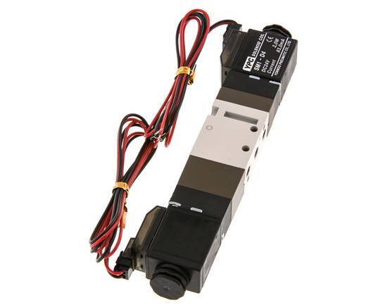 5/3 M5 Zentrum geschlossen Magnetventil 24V DC 2-10bar/28-140psi 2-poliger Stecker YPC