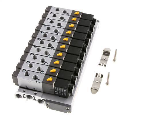 G1/8'' 10x Pneumatik-Ventilinsel 24V DC 1,5-8bar/21,0-112psi Mehrpolig E.MC