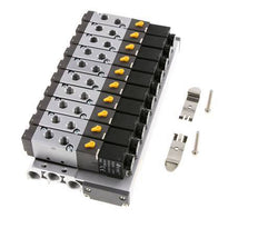 G1/8'' 10x Pneumatik-Ventilinsel 24V DC 1,5-8bar/21,0-112psi Mehrpolig E.MC