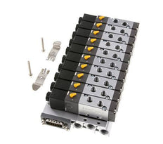 G1/8'' 10x Pneumatik-Ventilinsel 24V DC 1,5-8bar/21,0-112psi Mehrpolig E.MC