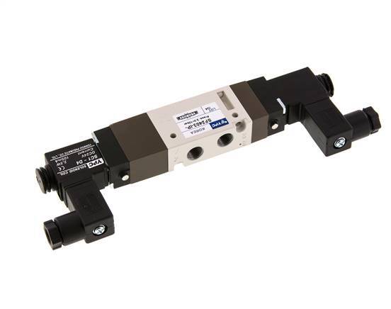 5/3 G1/8'' Auspuff-Mittelmagnetventil 12V DC 2-10bar/28-140psi YPC