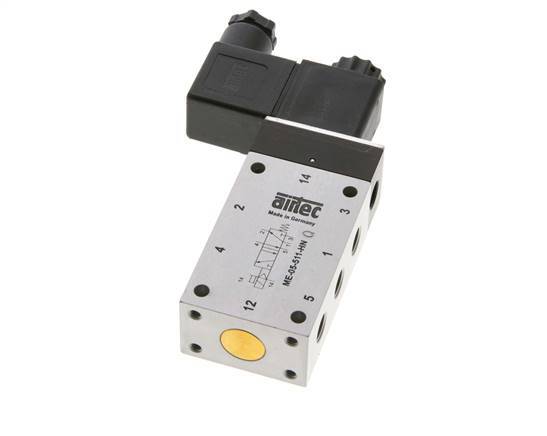 5/2 G1/8'' Magnetventil Externer Pilot 24V DC -0.95-10bar/-13.2-140psi Airtec