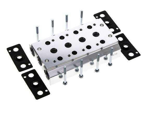 Verteiler 4-Stationen E.MC 5/2 5/3-fach