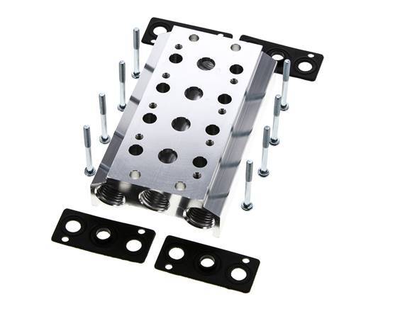 Verteiler 4-Stationen E.MC 5/2 5/3-fach