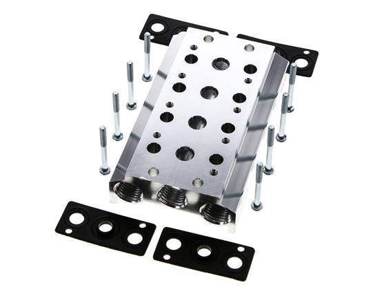 Verteiler 4-Stationen E.MC 5/2 5/3-fach
