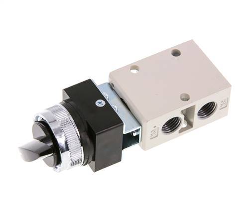 3/2 G1/4'' Drehschalter Ventil Schwarz 0-8bar/0-112psi YPC