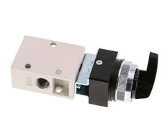 3/2 G1/4'' Drehschalter Ventil Schwarz 0-8bar/0-112psi YPC