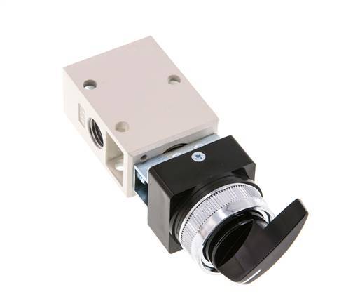 3/2 G1/4'' Drehschalter Ventil Schwarz 0-8bar/0-112psi YPC