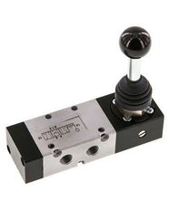 5/3 G1/8'' Druckzentrum Handhebelventil Raste -0,95-10bar/-13,2-140psi