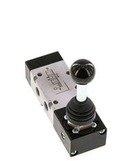 5/3 G1/8'' Druckzentrum Handhebelventil Raste -0,95-10bar/-13,2-140psi