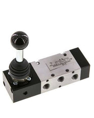 5/3 G1/8'' Druckzentrum Handhebelventil Raste -0,95-10bar/-13,2-140psi