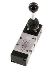 5/3 G1/8'' Druckzentrum Handhebelventil Raste -0,95-10bar/-13,2-140psi