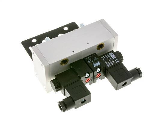 5/3 ISO 5599-3 Zentrum geschlossen Magnetventil 48V DC 3-10bar/42-140psi Airtec