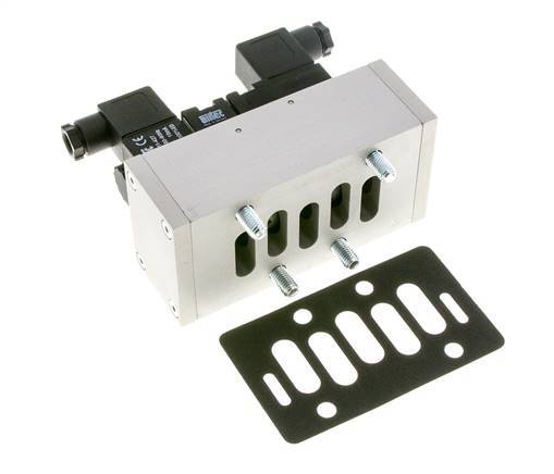 5/3 ISO 5599-3 Zentrum geschlossen Magnetventil 48V DC 3-10bar/42-140psi Airtec